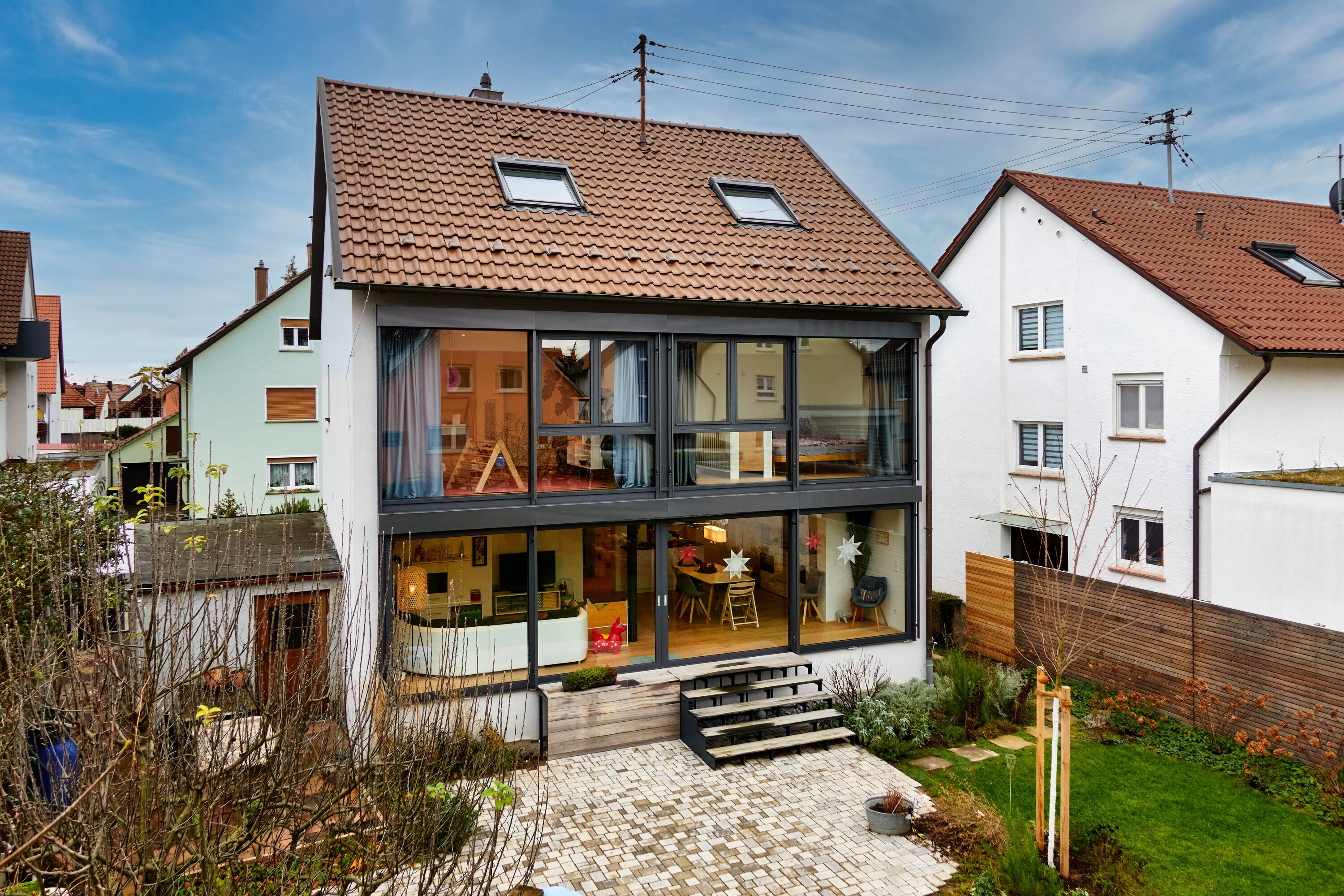 Eigenheim Renovierung Glasfront