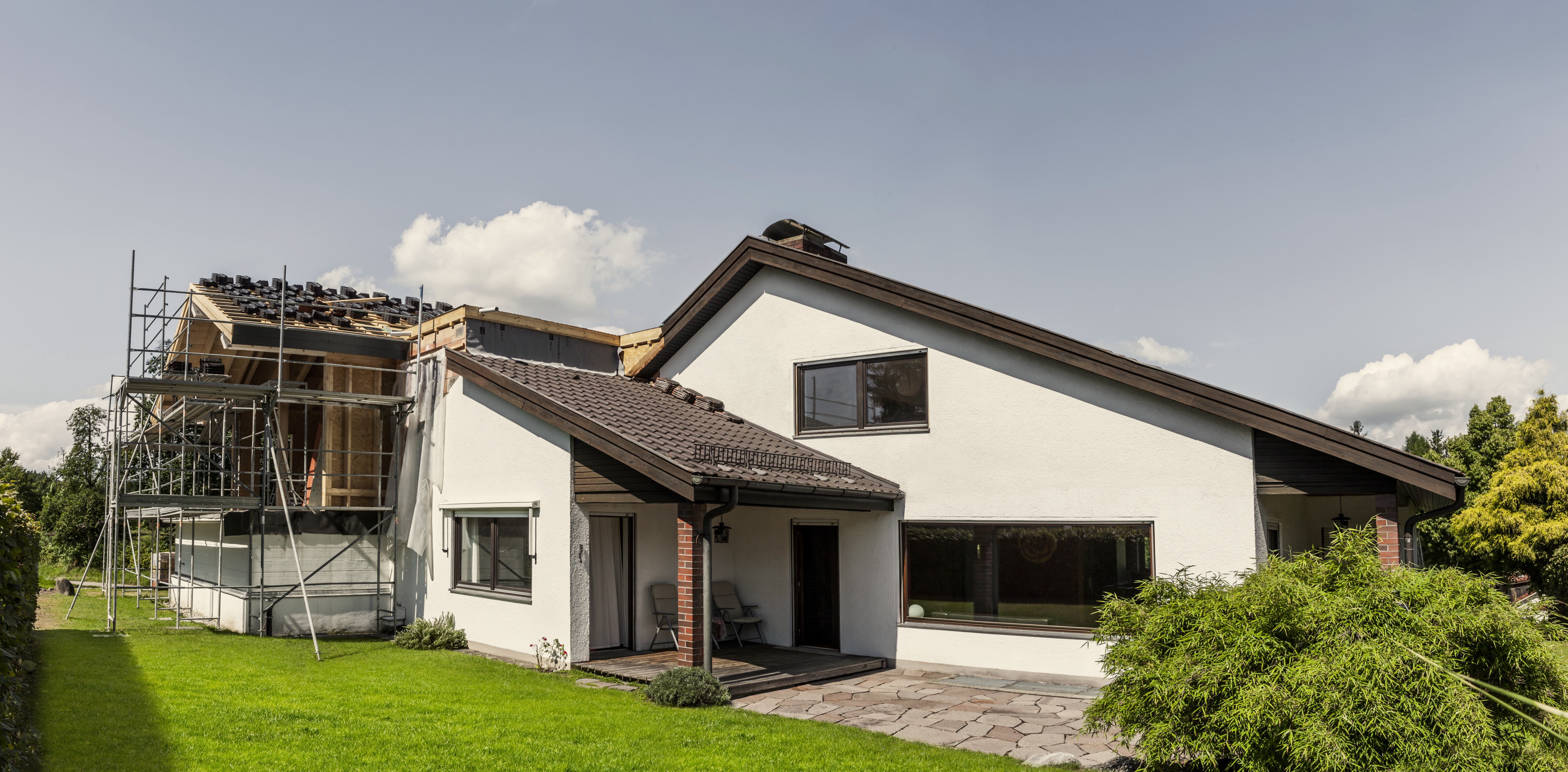 Eigenheim Haus Anbau Sanierung Renovierung Gerüst